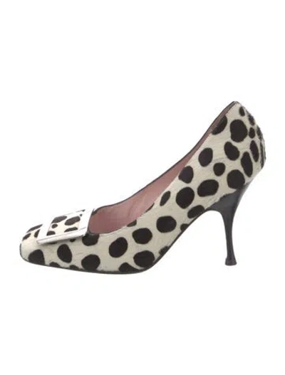 Pre-owned Celine Ponyhair Animal Print Pumps In Multi