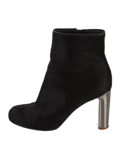 Pre-owned Celine Ponyhair Boots In Black