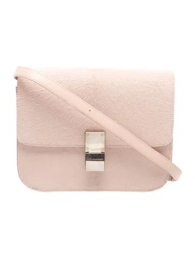 Pre-owned Celine Ponyhair Classic Medium In Pink