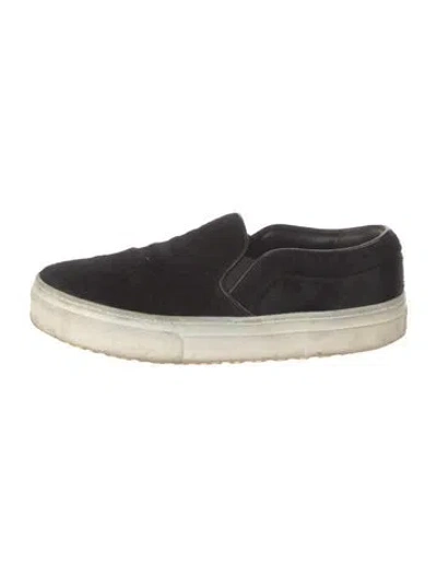 Pre-owned Celine Ponyhair Colorblock Pattern Sneakers In Black