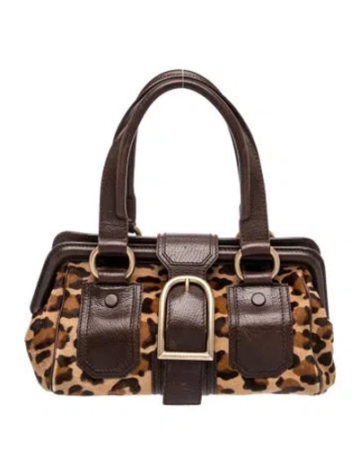Pre-owned Celine Ponyhair Ella Vintage In Brown