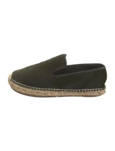 Pre-owned Celine Ponyhair Espadrilles In Green