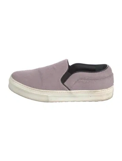 Pre-owned Celine Ponyhair Leather Trim Embellishment Sneakers In Pink