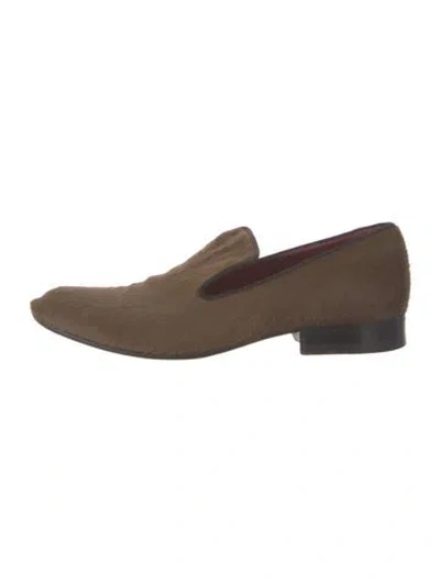 Pre-owned Celine Ponyhair Loafers In Brown