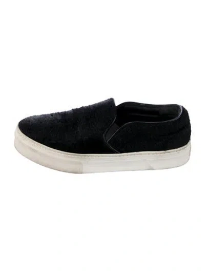 Pre-owned Celine Ponyhair Sneakers In Black
