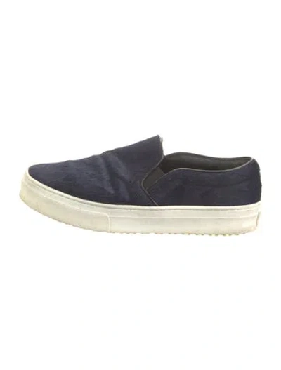 Pre-owned Celine Ponyhair Sneakers In Blue