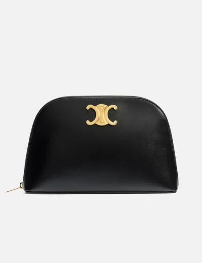 Celine Pouch Triomphe In Shiny Calfskin