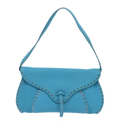 Pre-owned Celine Poulbot Leather Shoulder Bag () In Blue