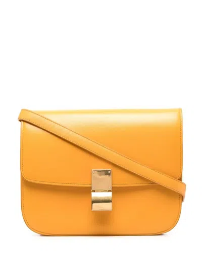 Pre-owned Celine  Medium Classic Box Crossbody Bag In Yellow