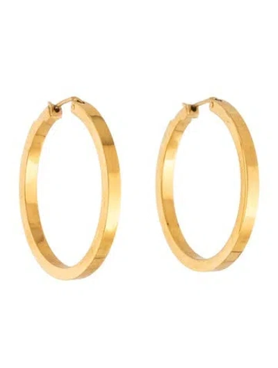 Pre-owned Celine Precious Thin Hoop Earrings In Multicolor