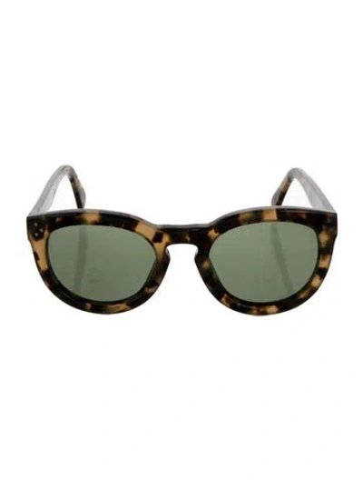 Pre-owned Celine Preppy Round Sunglasses In Brown
