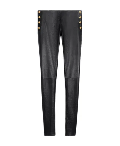 Celine Press Button Details Casual Pants In Black