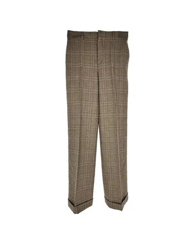 Pre-owned Celine Prince Of Wales Checkered Trouser, Size Eu 34 (authentic Pre-loved)