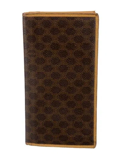 Pre-owned Celine Printed Bifold Wallet In Brown