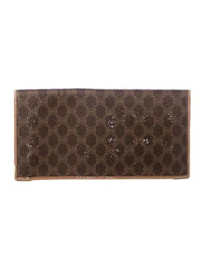 Pre-owned Celine Printed Bifold Wallet In Brown