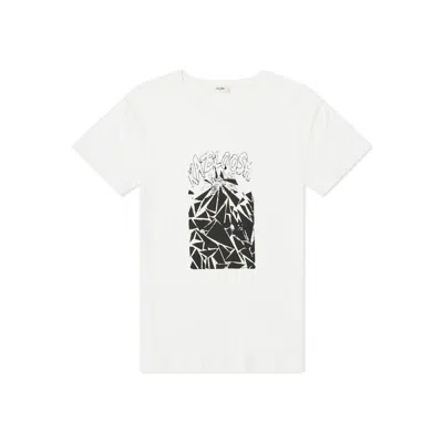 Celine Printed Cotton T-shirt Men In White