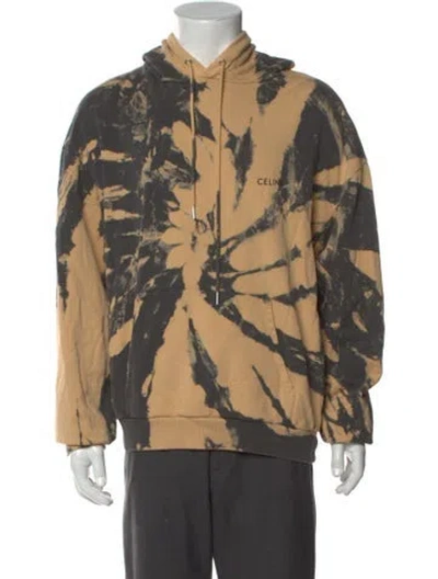 Pre-owned Celine Printed Crew Neck Hoodie In Gray