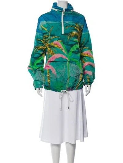Pre-owned Celine Printed Crew Neck Hoodie W/ Tags In Blue