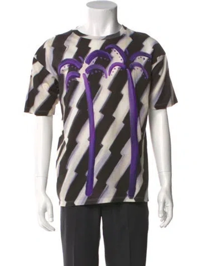 Pre-owned Celine Printed Crew Neck T-shirt In Neutral