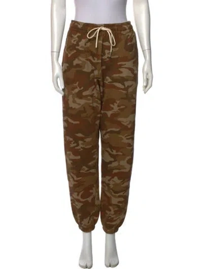 Pre-owned Celine Printed Embroidered Accent Sweatpants In Neutral