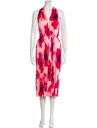 Pre-owned Celine Printed Midi Length Dress In Pink