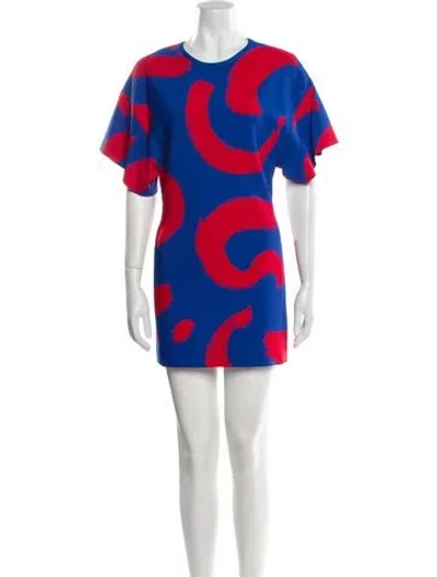 Pre-owned Celine Printed Mini Dress W/ Tags In Multi