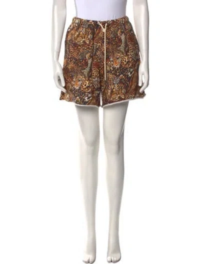 Pre-owned Celine Printed Mini Shorts W/ Tags In Multi