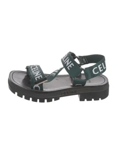 Pre-owned Celine Printed Sandals In Black