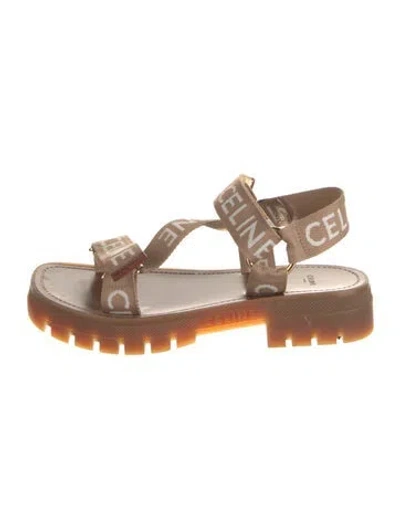 Pre-owned Celine Printed Sandals In Brown