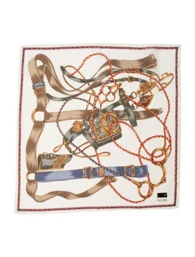 Pre-owned Celine Printed Scarf In Neutrals