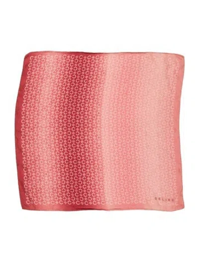 Pre-owned Celine Printed Scarf In Pink