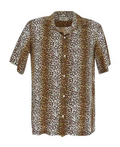 Celine Printed Short-sleeved Shirt In Multicolor