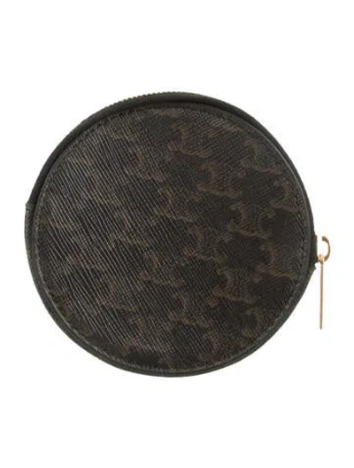 Pre-owned Celine Printed Wallet In Black