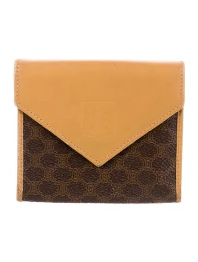 Pre-owned Celine Printed Wallet In Brown