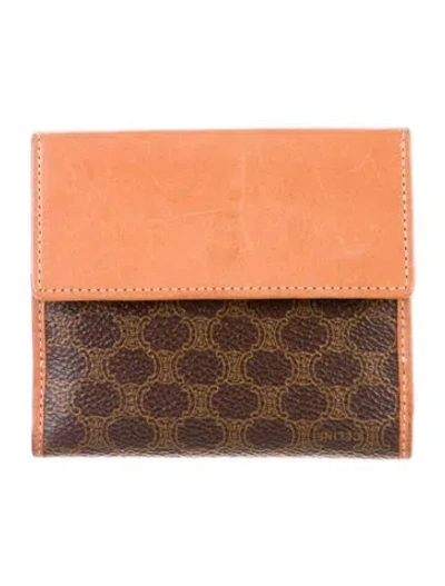 Pre-owned Celine Printed Wallet In Brown