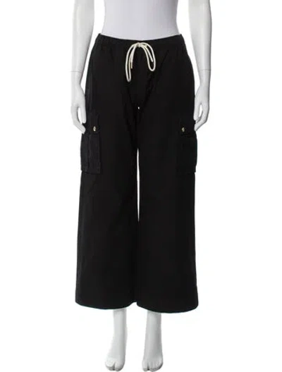 Pre-owned Celine Printed Wide Leg Pants In Black
