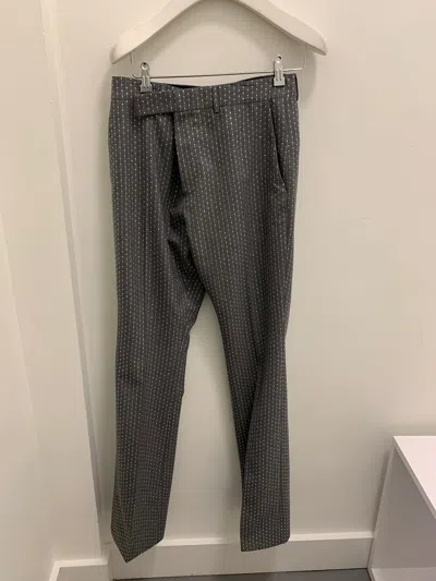 Pre-owned Celine Pt Flair Trousers Anglais Brodee In Grey