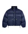 Celine Women Light Soft Down Jacket With Triomphe Patch In Blue