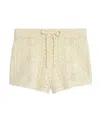 Celine Pull Rope Elastic Waist Shorts In Nude