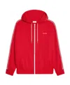 Celine Pull Rope Hooded Sweater In Red
