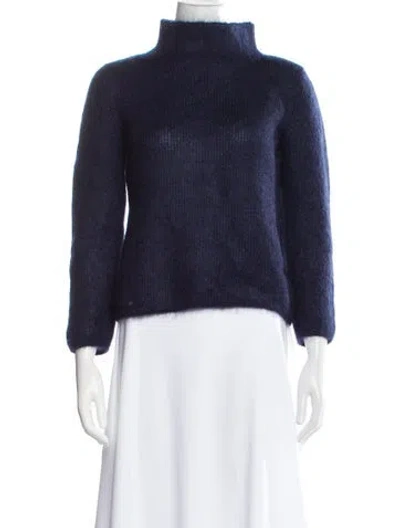 Pre-owned Celine Pullover Mohair Sweater In Blue