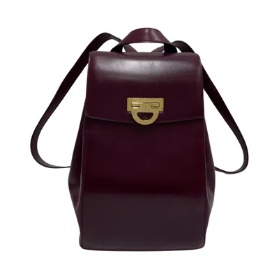Pre-owned Celine Purple Leather Backpack Sling Bag ()