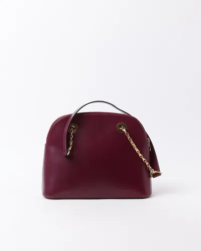 Celine Purple Leather Chain Shoulder Bag