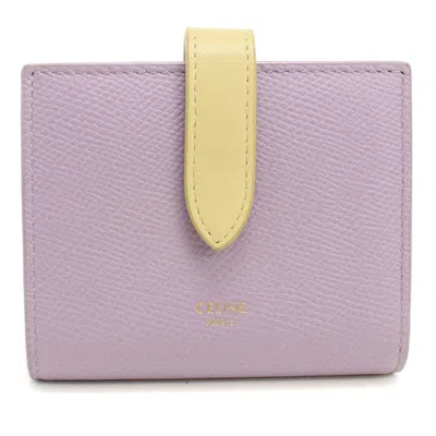 Pre-owned Celine Purple Leather Wallet (bi-fold) ()