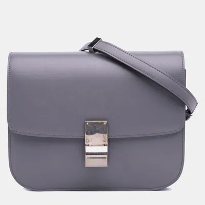 Pre-owned Celine Purple Medium Calfskin Classic Box
