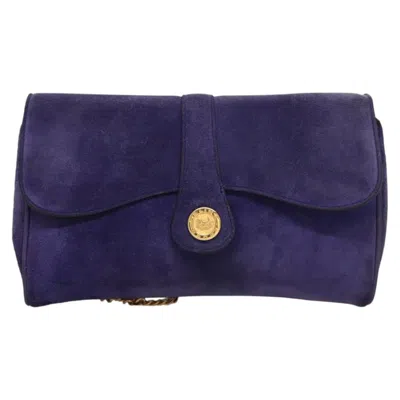 Pre-owned Celine Céline Purple Suede Shoulder Bag ()