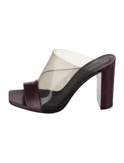 Pre-owned Celine Pvc Slides In Burgundy