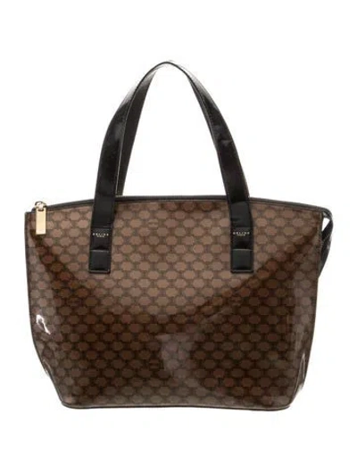 Pre-owned Celine Pvc Top Handle Bag In Brown