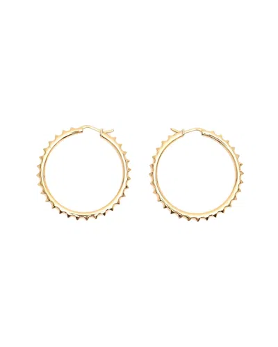 Pre-owned Celine Céline Pyramid Hoops Earrings In Gold