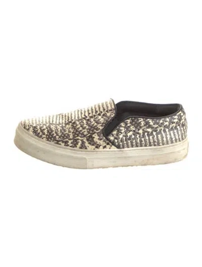 Pre-owned Celine Python Animal Print Sneakers In Neutral
